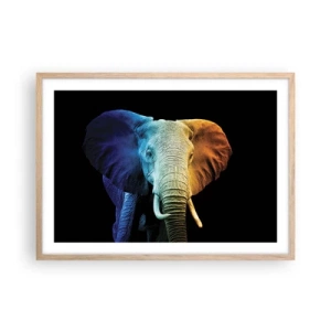 Een poster in een licht eiken lijst - Excentriek, niet raar - 70x50 cm