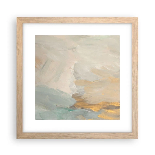 Een poster in een licht eiken lijst - Abstractie – het land van zachtheid - 30x30 cm