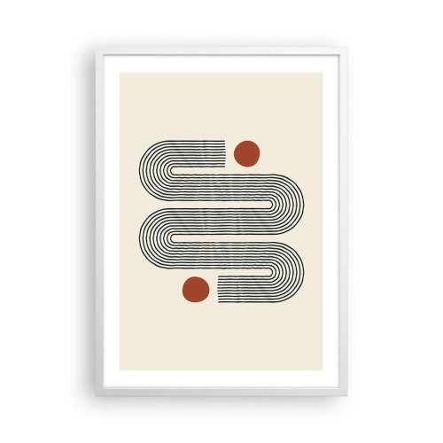 Poster in een witte lijst - Van het begin tot het eind - 50x70 cm