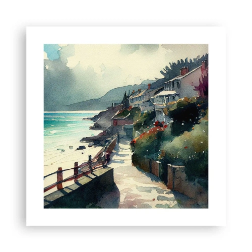 Poster - Mediterrane stad - 40x40 cm