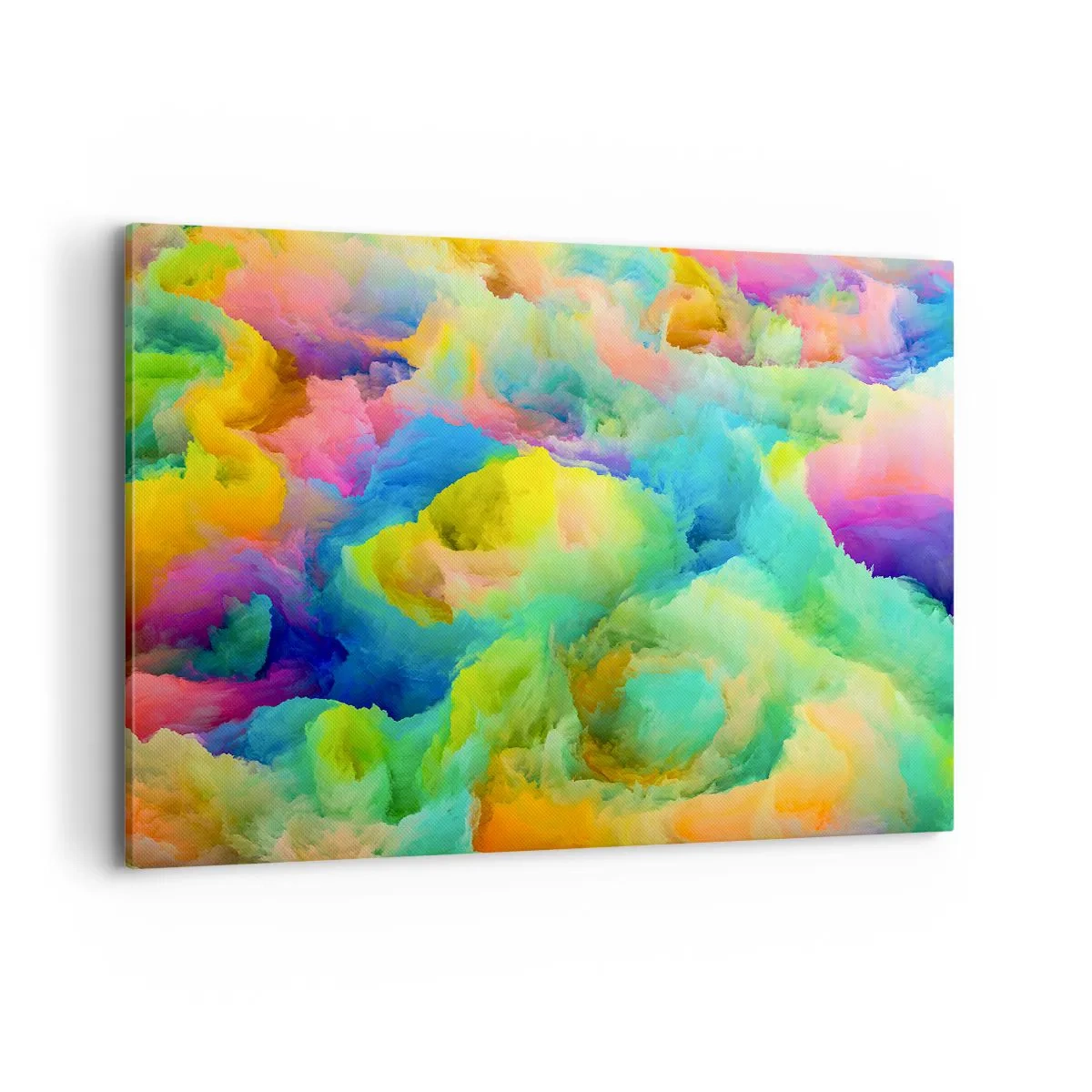 Schilderen op canvas - Regenboog dons - 100x70 cm