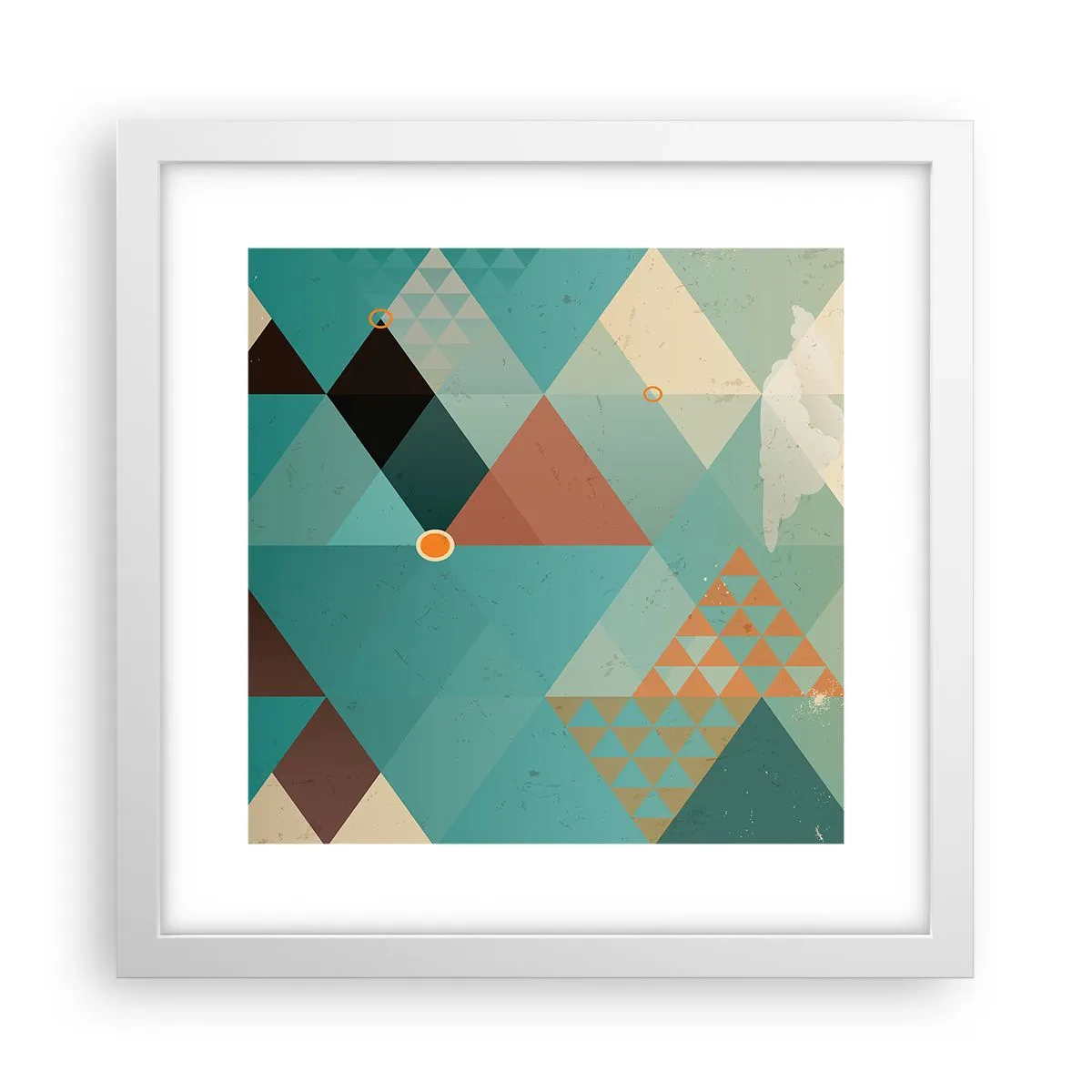 Poster in een witte lijst - Eenheid van veelheid, veelheid van eenheid - 30x30 cm