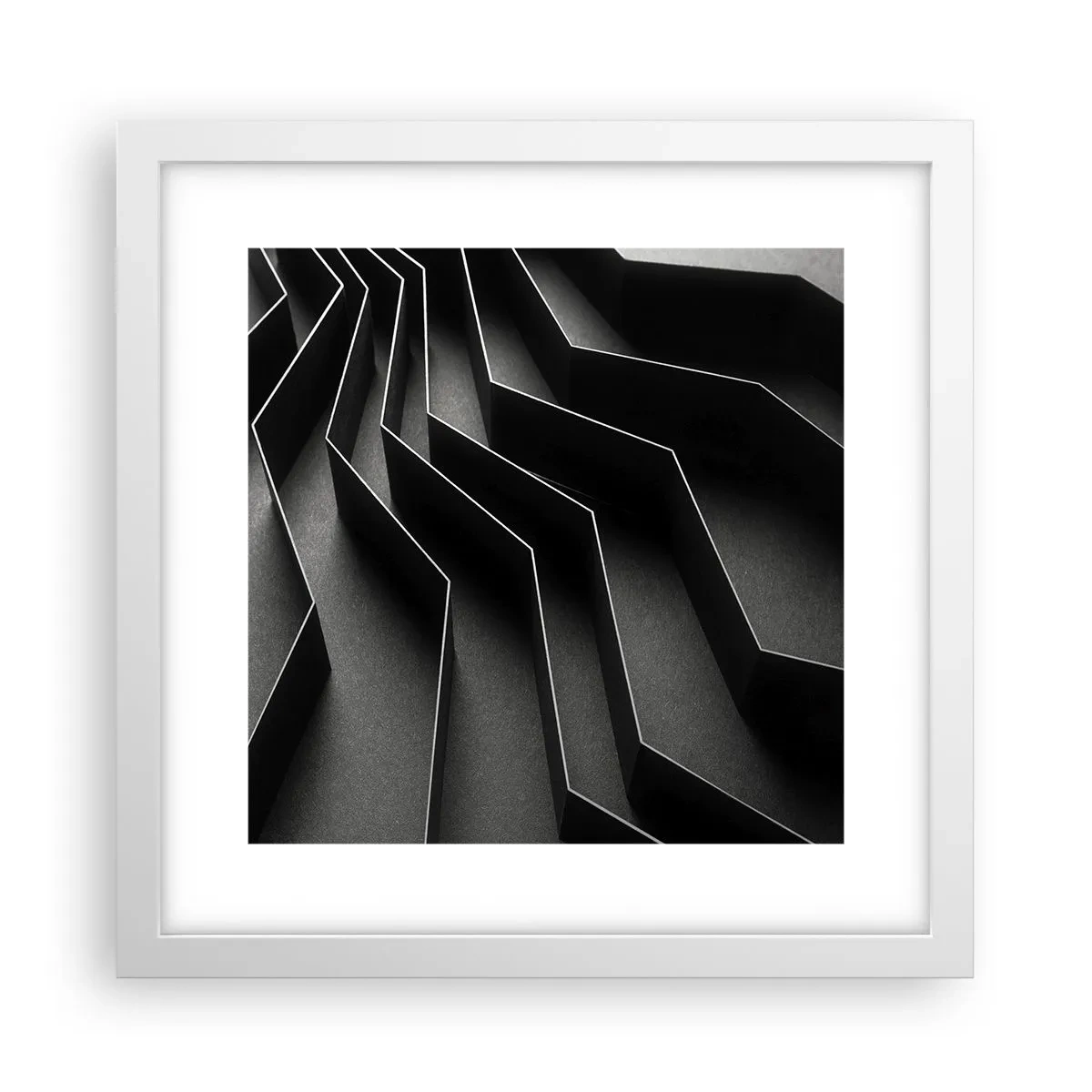 Poster in een witte lijst - Ruimtelijke orde - 30x30 cm