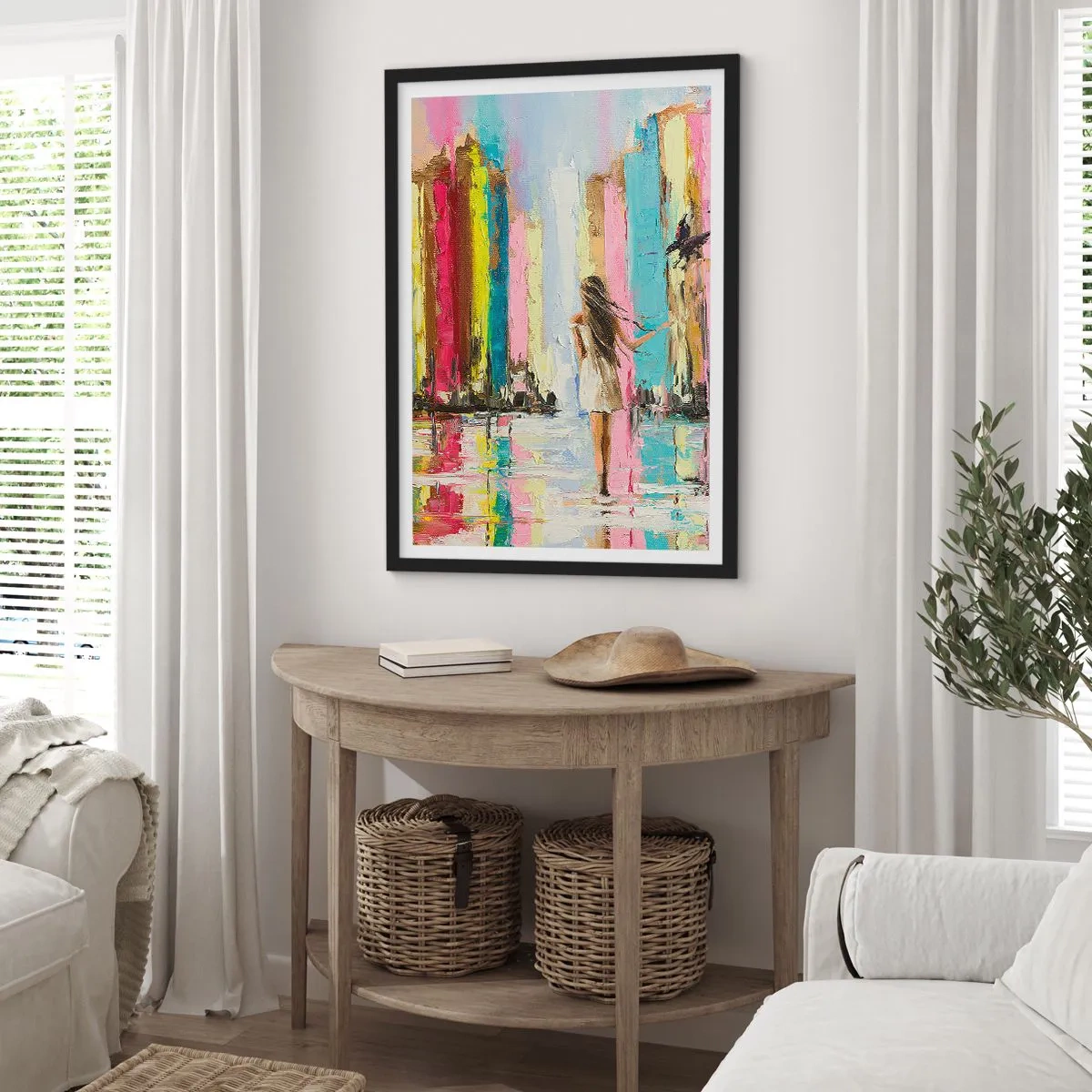 Poster in een zwarte lijst - Volg mij - 30x40 cm