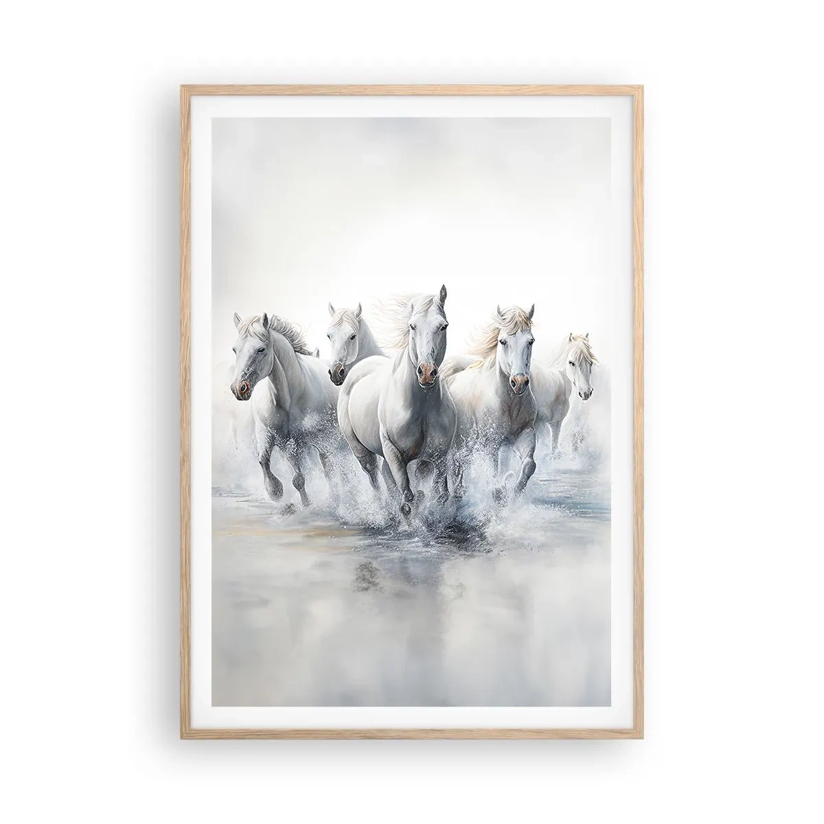 Een poster in een licht eiken lijst - Witte magie - 70x100 cm