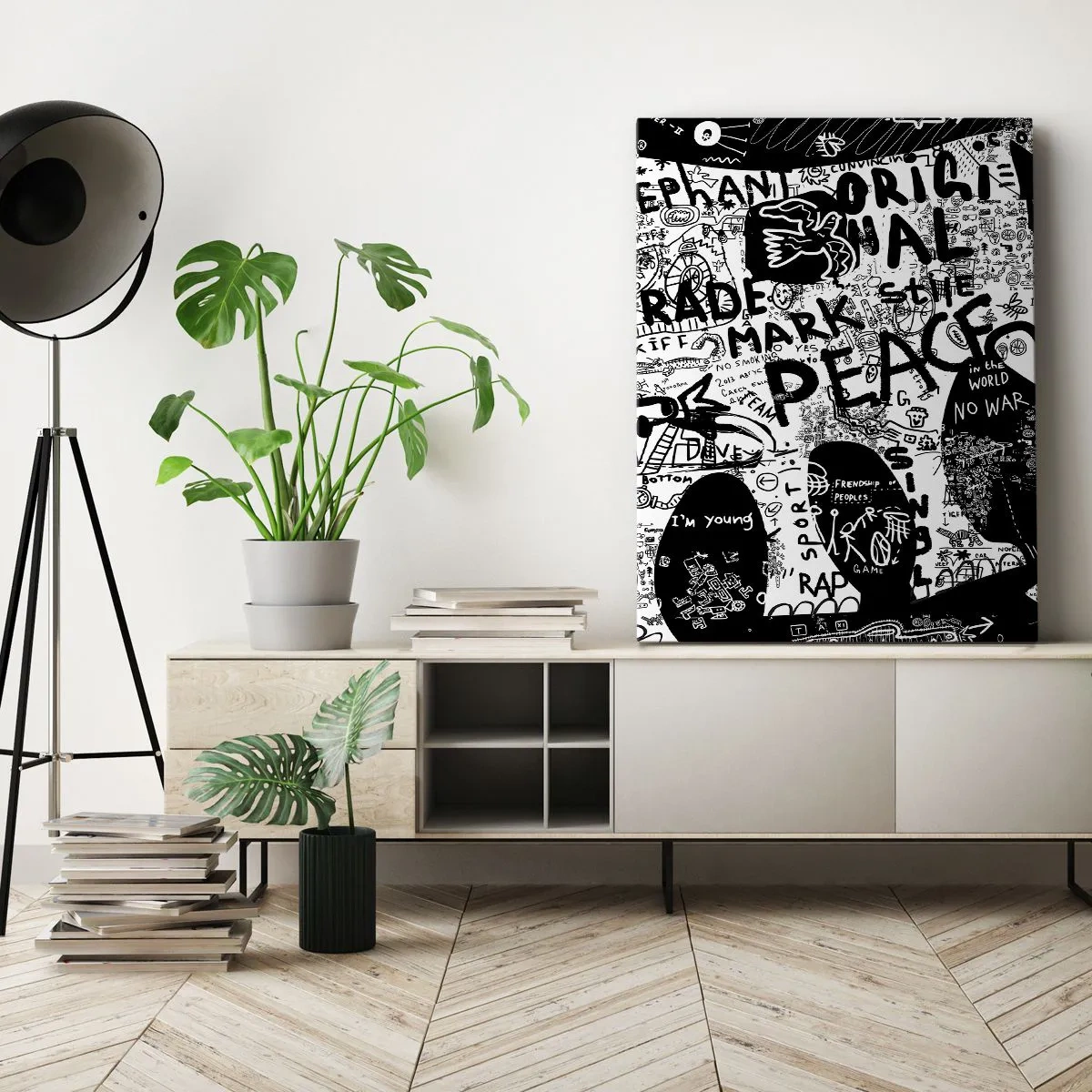 Schilderen op canvas - Rijke straatwereld - 45x80 cm