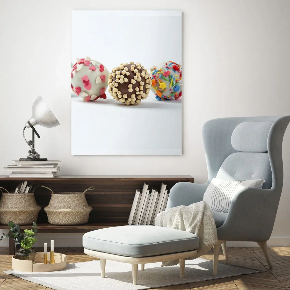 Schilderen op glas - Het leven kan zoet zijn - 50x70 cm