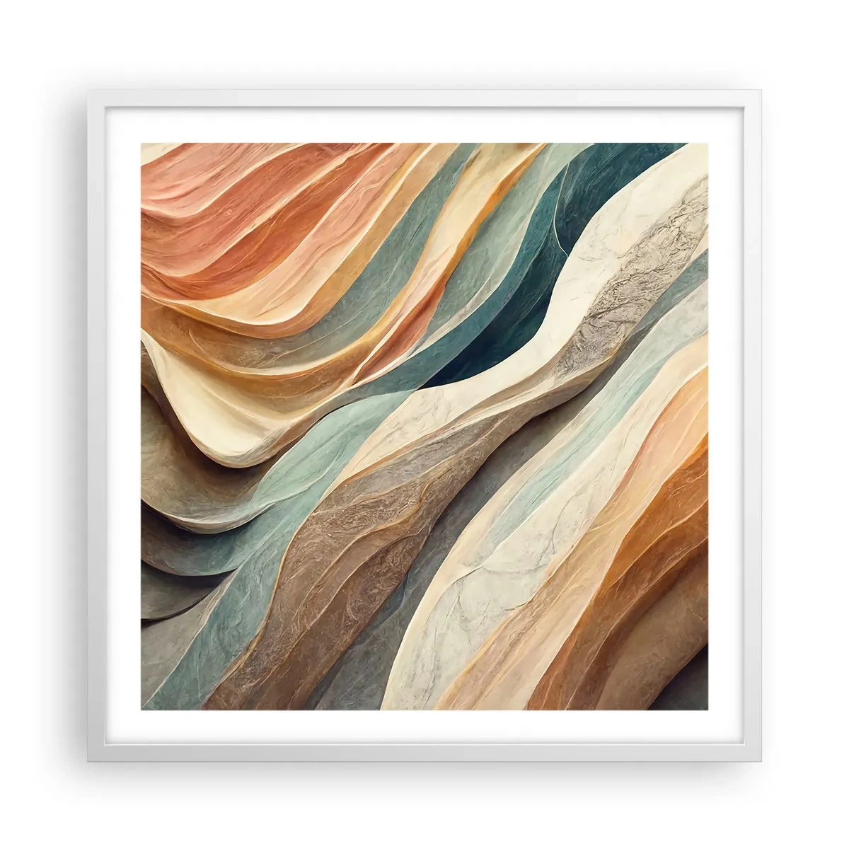 Poster in een witte lijst - Het moment vóór de verandering - 60x60 cm