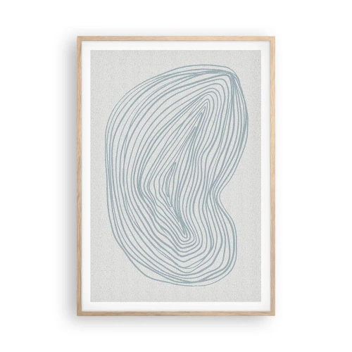 Een poster in een licht eiken lijst - De glimlach van één druppel - 70x100 cm