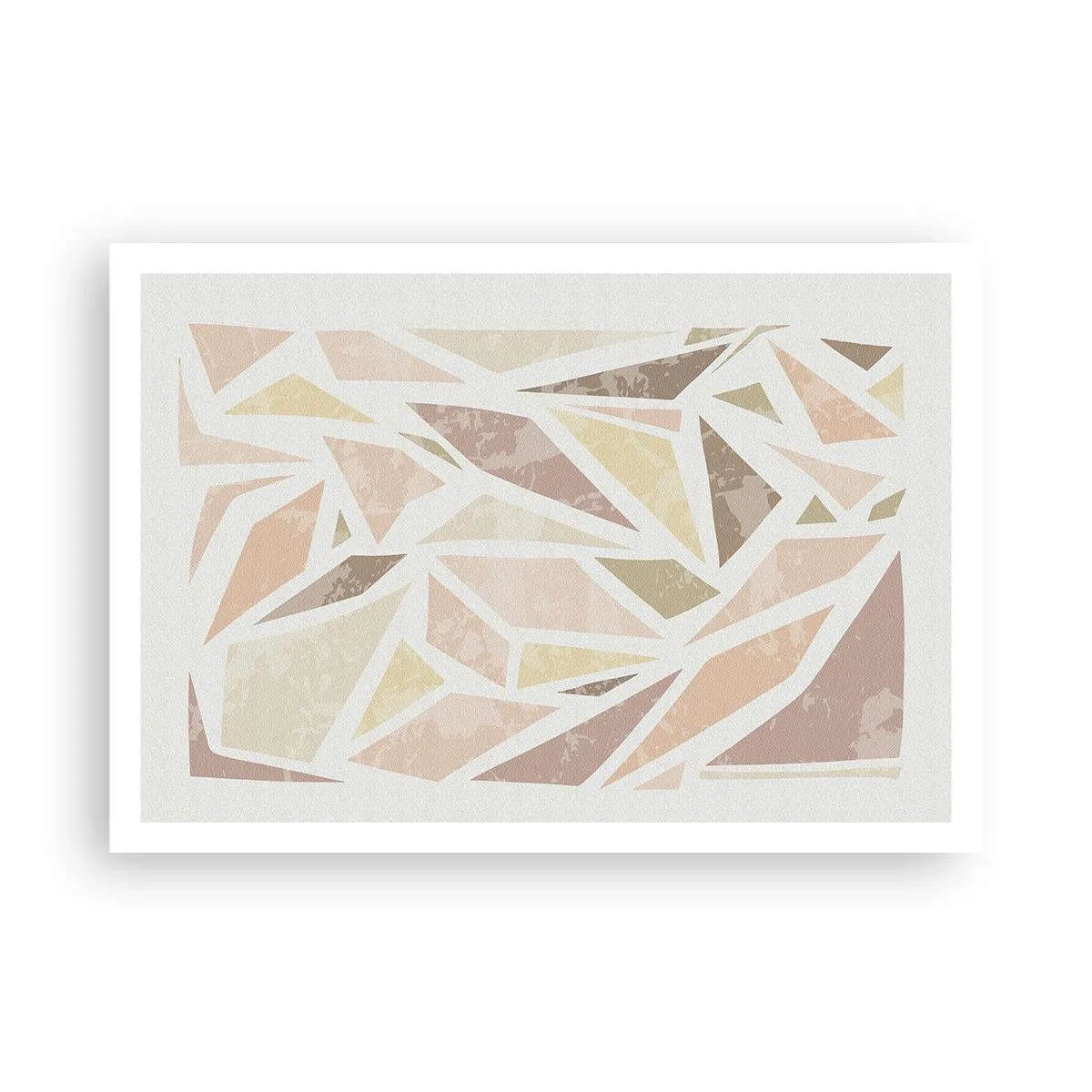 Poster - Gebrandschilderd glas compositie - 100x70 cm