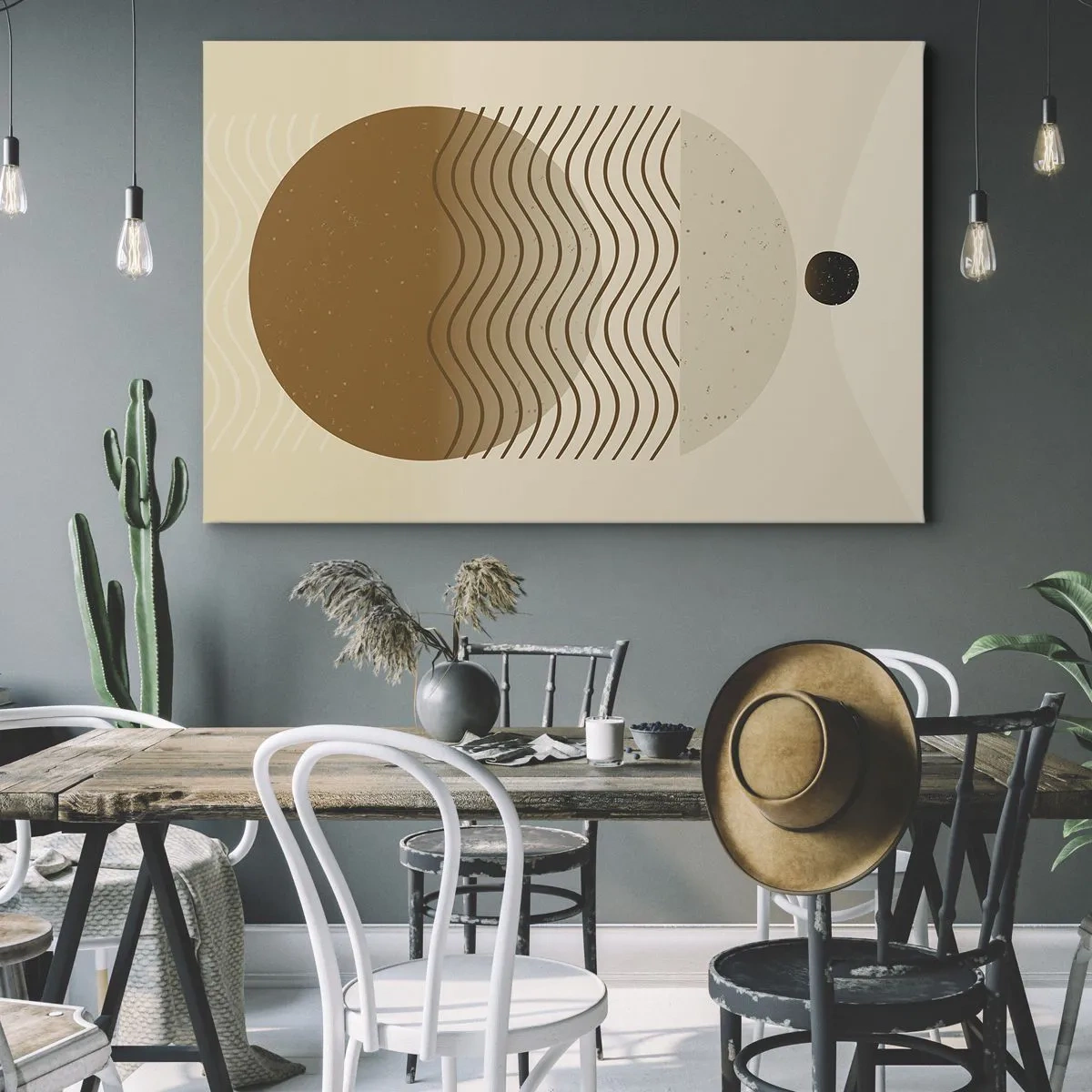 Schilderen op canvas - Over de oorsprong van geometrische figuren - 120x80 cm