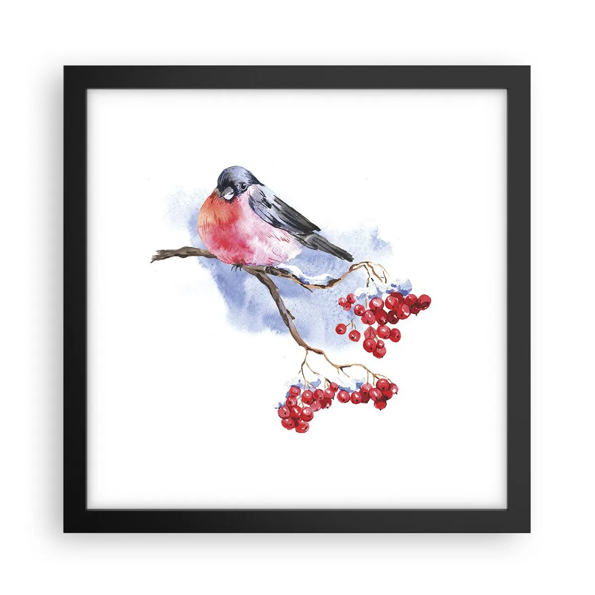 Poster in een zwarte lijst - Winter in kleur - 30x30 cm