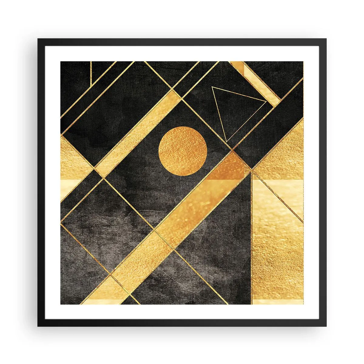 Poster in een zwarte lijst - De zon van de woestijn - 60x60 cm