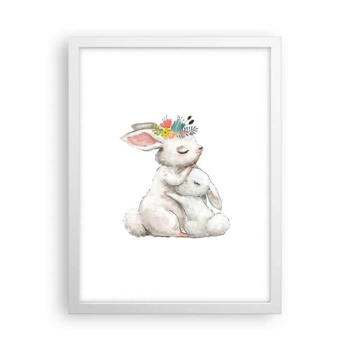 Poster in een witte lijst - Het is het beste met mama - 30x40 cm