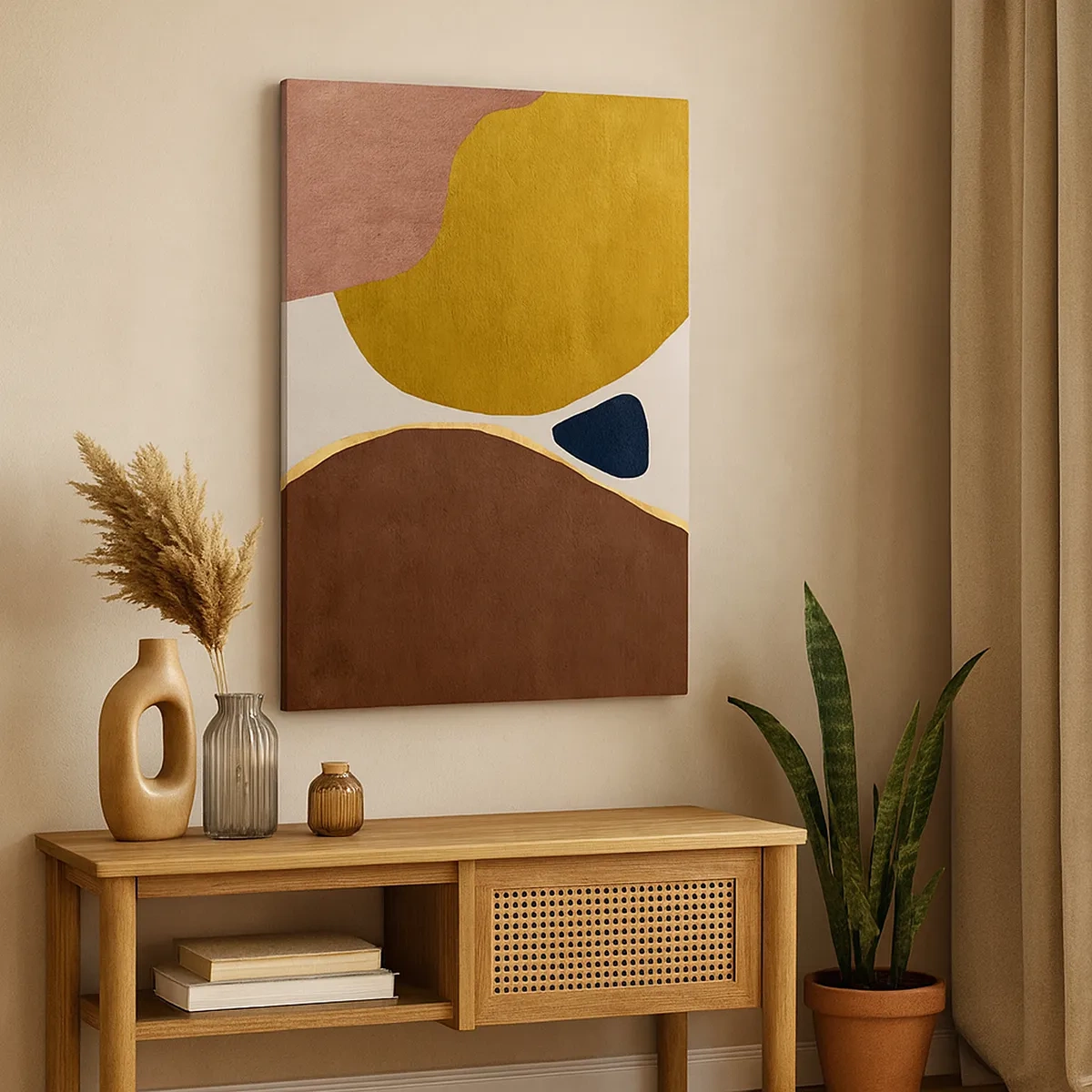 Schilderen op canvas - Abstractie – een plek in de ruimte - 50x70 cm