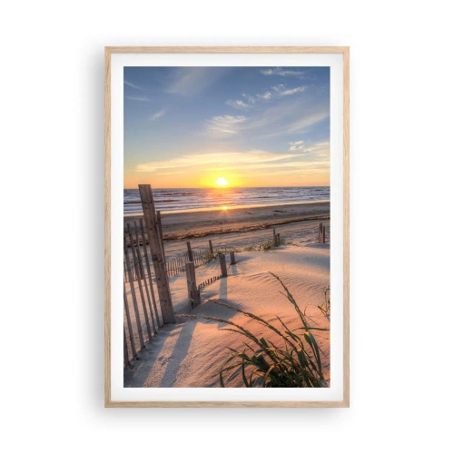 Een poster in een licht eiken lijst - Glans en schaduw van de wind - 61x91 cm