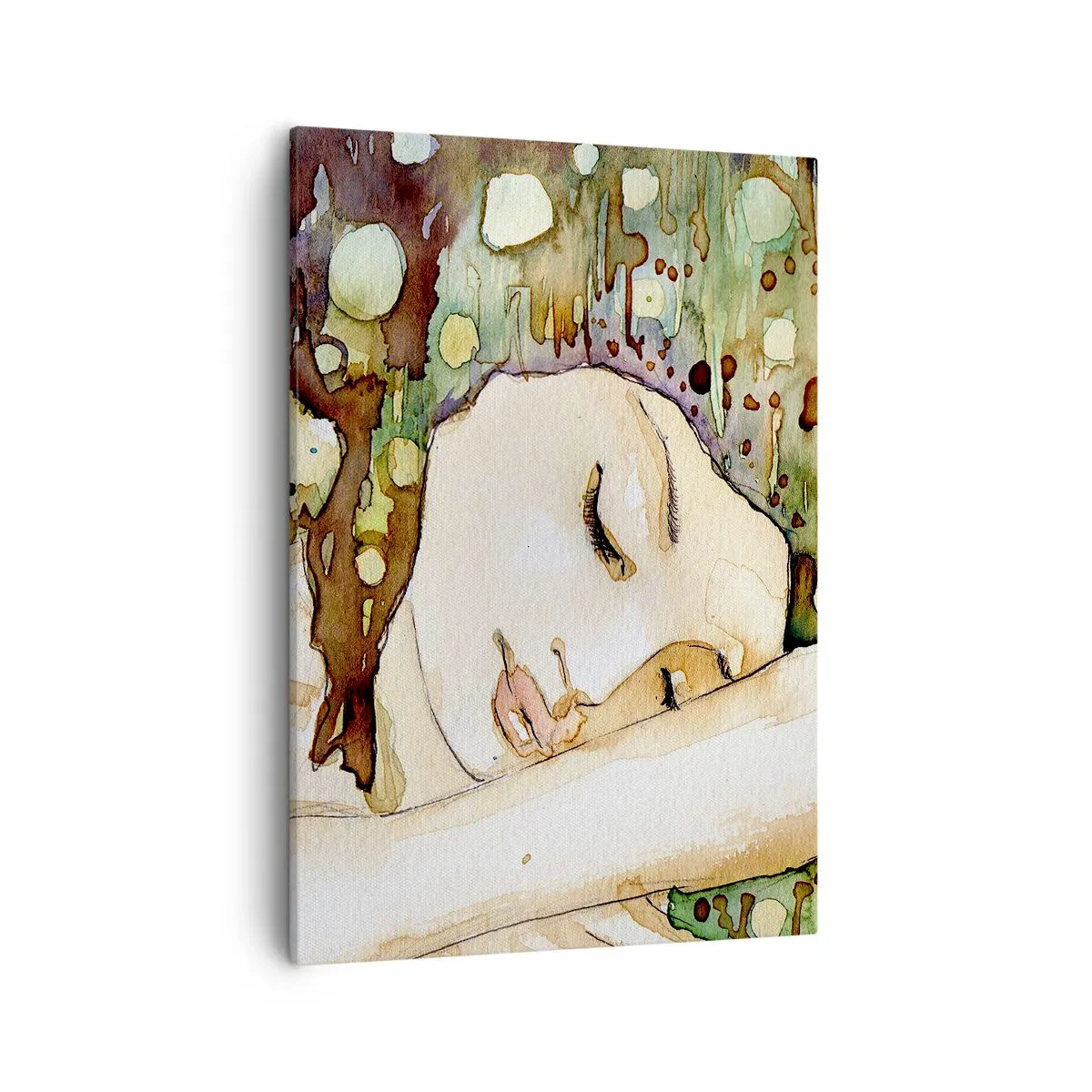 Schilderen op canvas - Een smaragd-violette droom - 50x70 cm