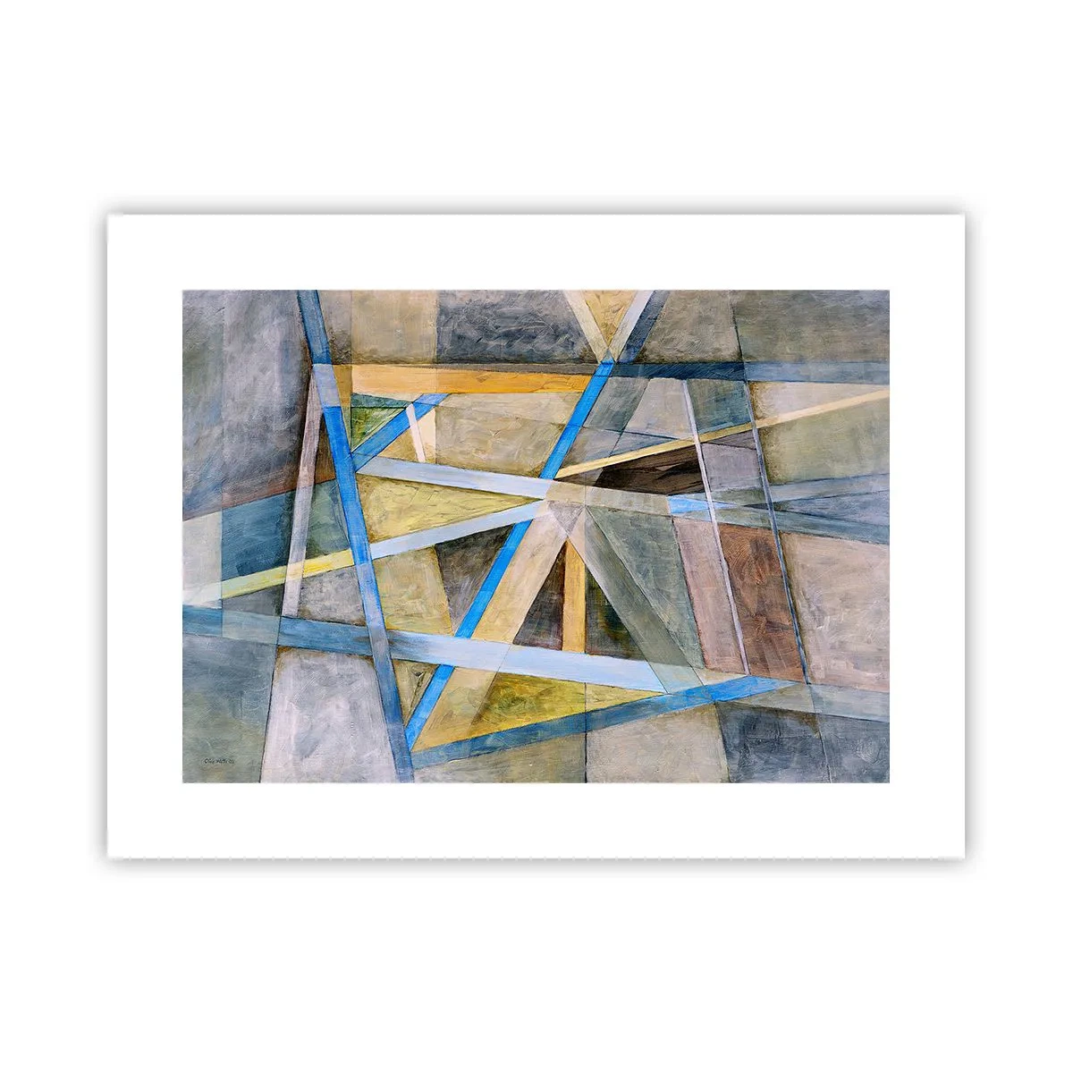 Poster - Recht of diagonaal? - 40x30 cm