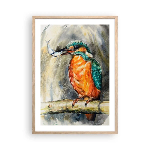 Een poster in een licht eiken lijst - Wet van de natuur - 50x70 cm