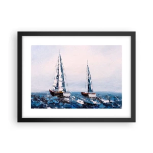 Poster in een zwarte lijst - Broederschap van de wind - 40x30 cm