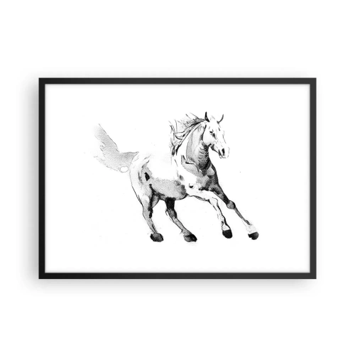 Poster in een zwarte lijst - Ongetemde ziel - 70x50 cm