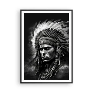 Poster in een zwarte lijst - Een leider en strijder - 70x100 cm