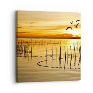 Schilderen op canvas - In de visserij - 30x30 cm