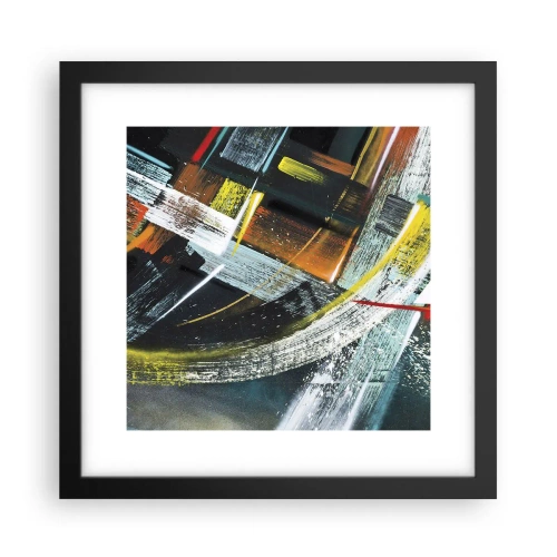 Poster in een zwarte lijst - De energie van beweging - 30x30 cm