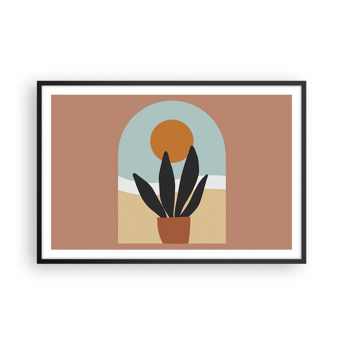 Poster in een zwarte lijst - Kleine geneugten - 91x61 cm