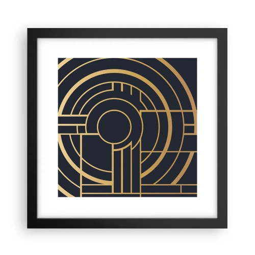 Poster in een zwarte lijst - Draaien van dingen - 30x30 cm