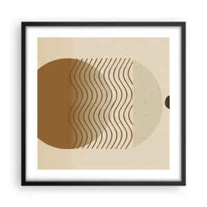 Poster in een zwarte lijst - Over de oorsprong van geometrische figuren - 50x50 cm