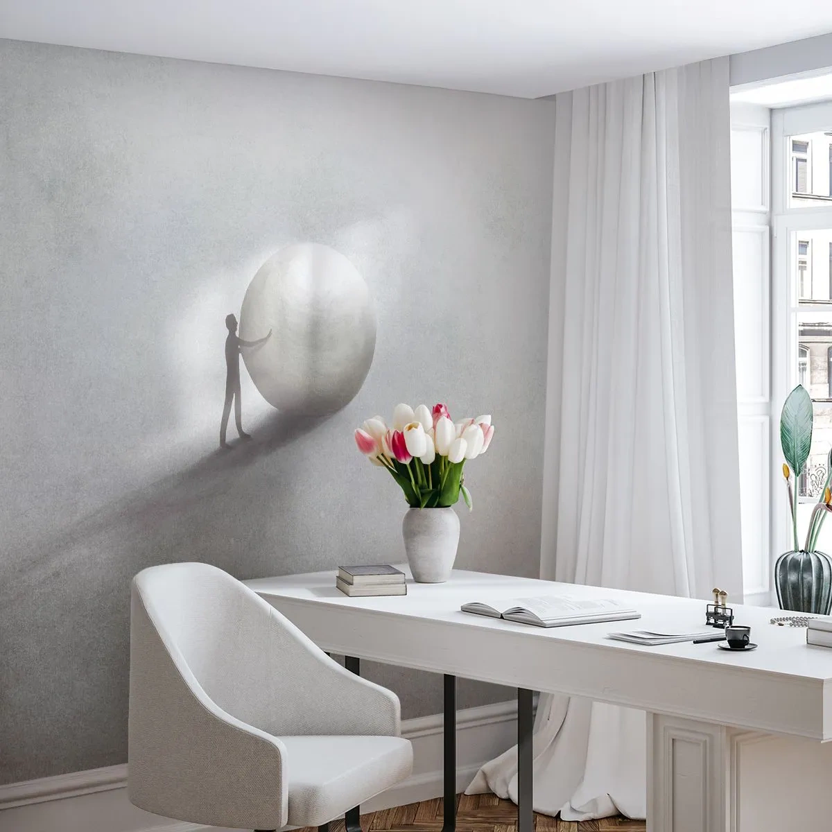 Fotobehang Standard Eco - Het spel van het leven - Abstractie, Deel, Man - 400x280 cm