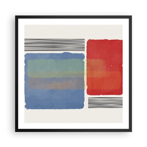 Poster in een zwarte lijst - De geest en de letter van de geometrie - 60x60 cm