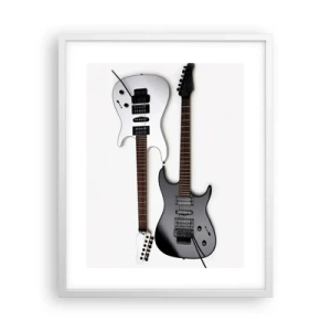 Poster in een witte lijst - Harmonie van vormen - 40x50 cm