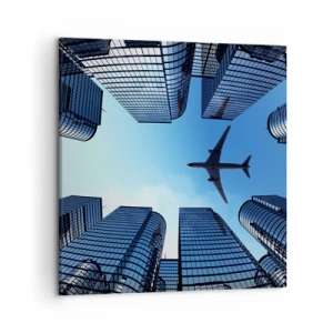 Schilderen op canvas - Het uitzicht vanuit het glazen ravijn - 50x50 cm