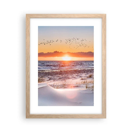 Een poster in een licht eiken lijst - Horizontaal landschap - 30x40 cm