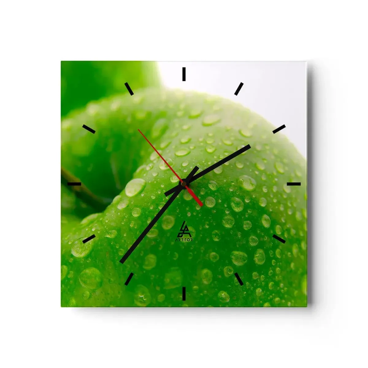 Wandklok - Klok - Groene koele frisheid - 30x30 cm