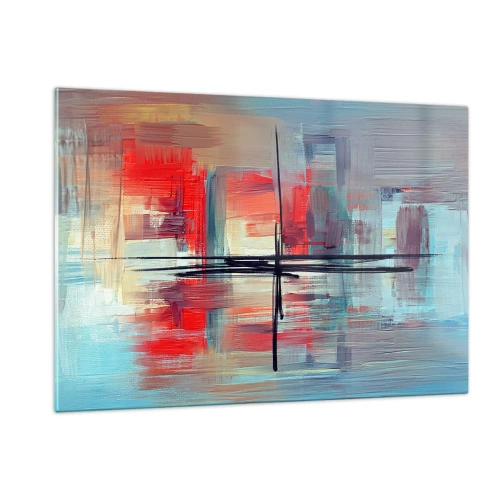 Schilderen op glas - Een landschap in een onbekende dimensie - 120x80 cm