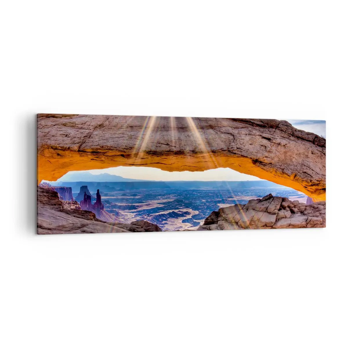 Schilderen op canvas - Door de rotspoort - 140x50 cm