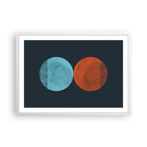 Poster in een witte lijst - Alleen geometrie? - 70x50 cm