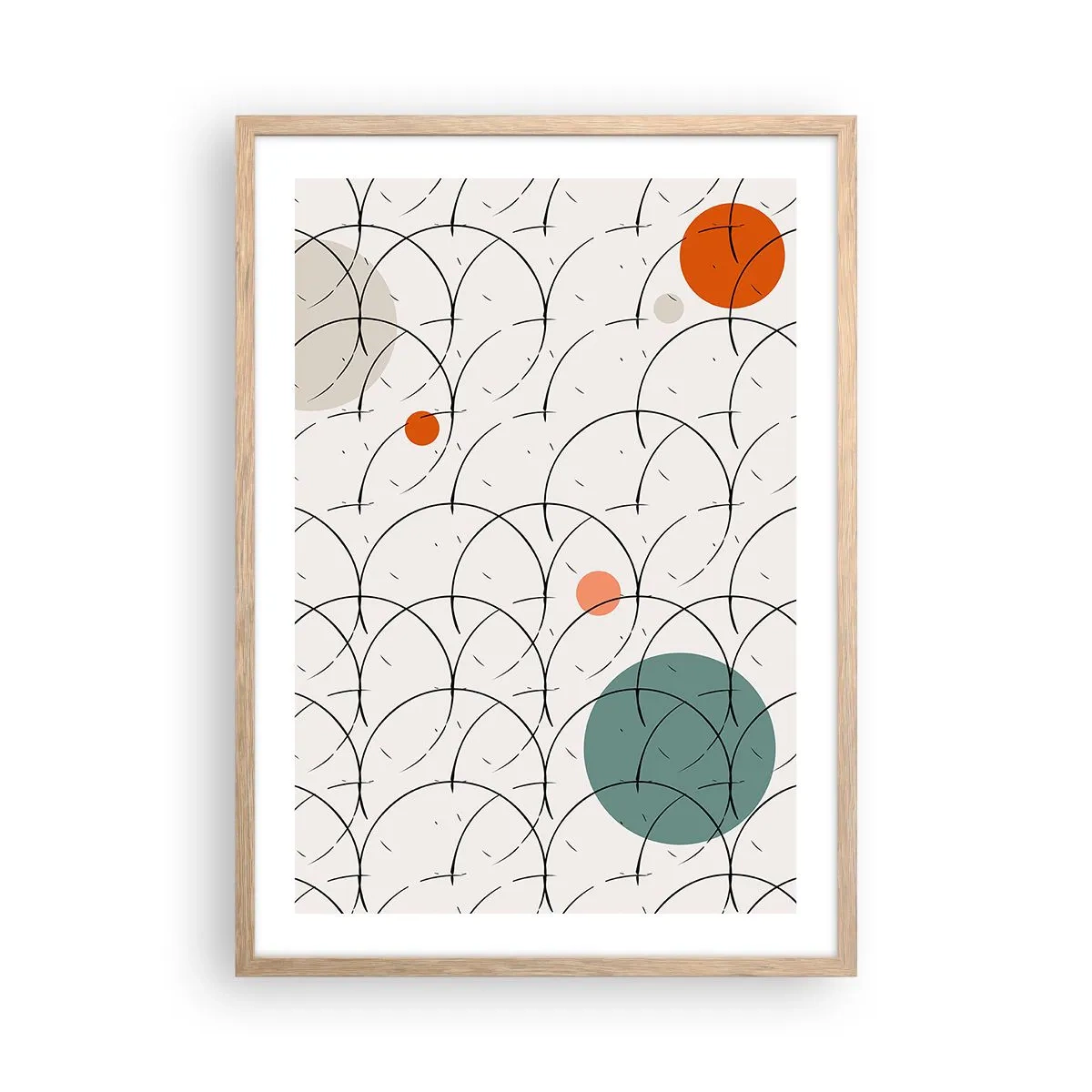 Een poster in een licht eiken lijst - In de pop-art-sfeer - 50x70 cm