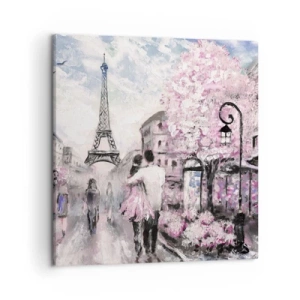 Schilderen op canvas - Hoe verliefd te worden is alleen in ... - 50x50 cm