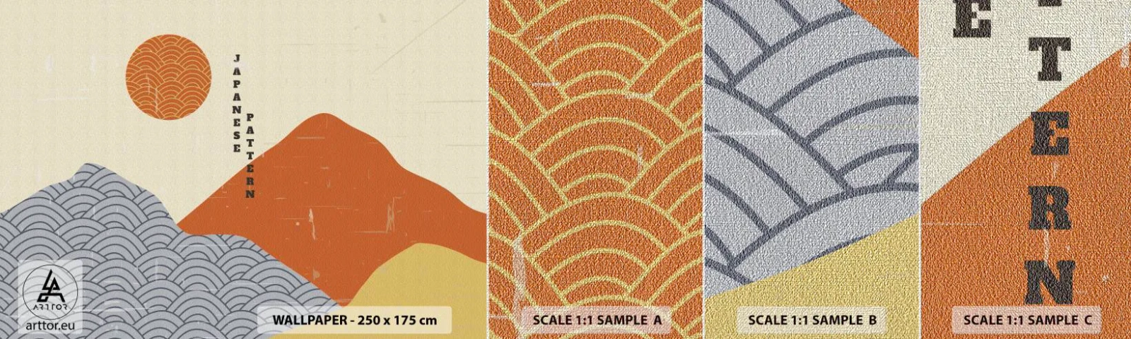 Fotobehang Monster Premium Canvas - In de Japanse spirit - Aziatisch, Japans, Landschap - 100x30 cm