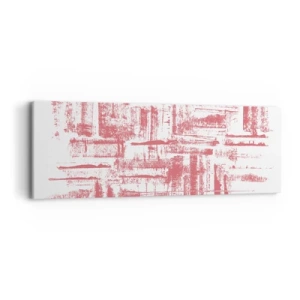 Schilderen op canvas - De rode stad - 90x30 cm