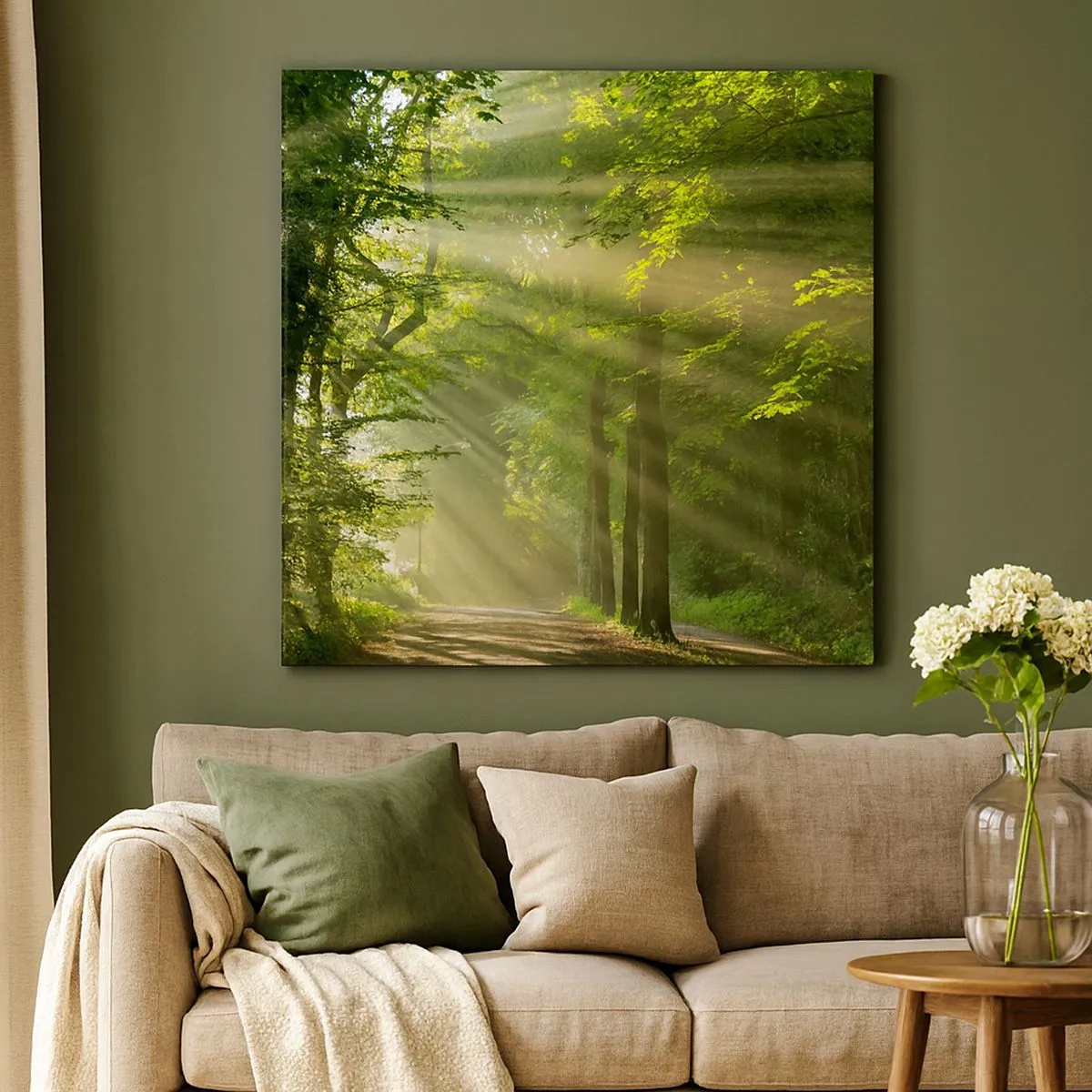 Schilderen op canvas - Bosmoment - 30x30 cm