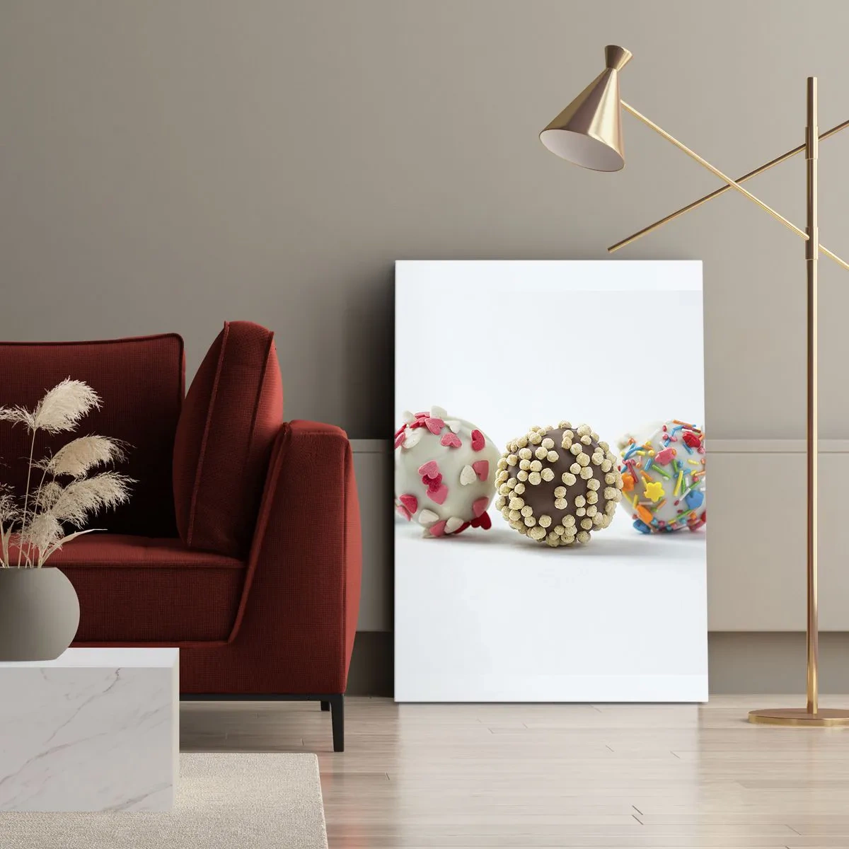 Schilderen op canvas - Het leven kan zoet zijn - 55x100 cm