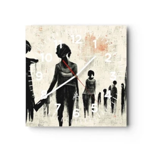 Wandklok - Klok - Tegen eenzaamheid - 40x40 cm