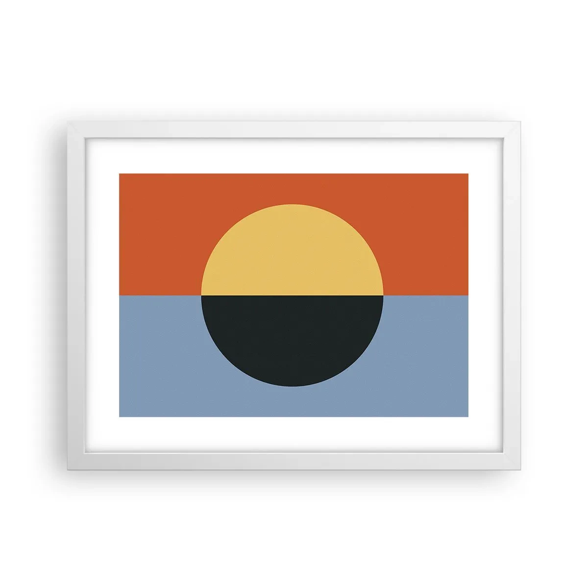Poster in een witte lijst - Een compositie van warmte en koelte - 40x30 cm
