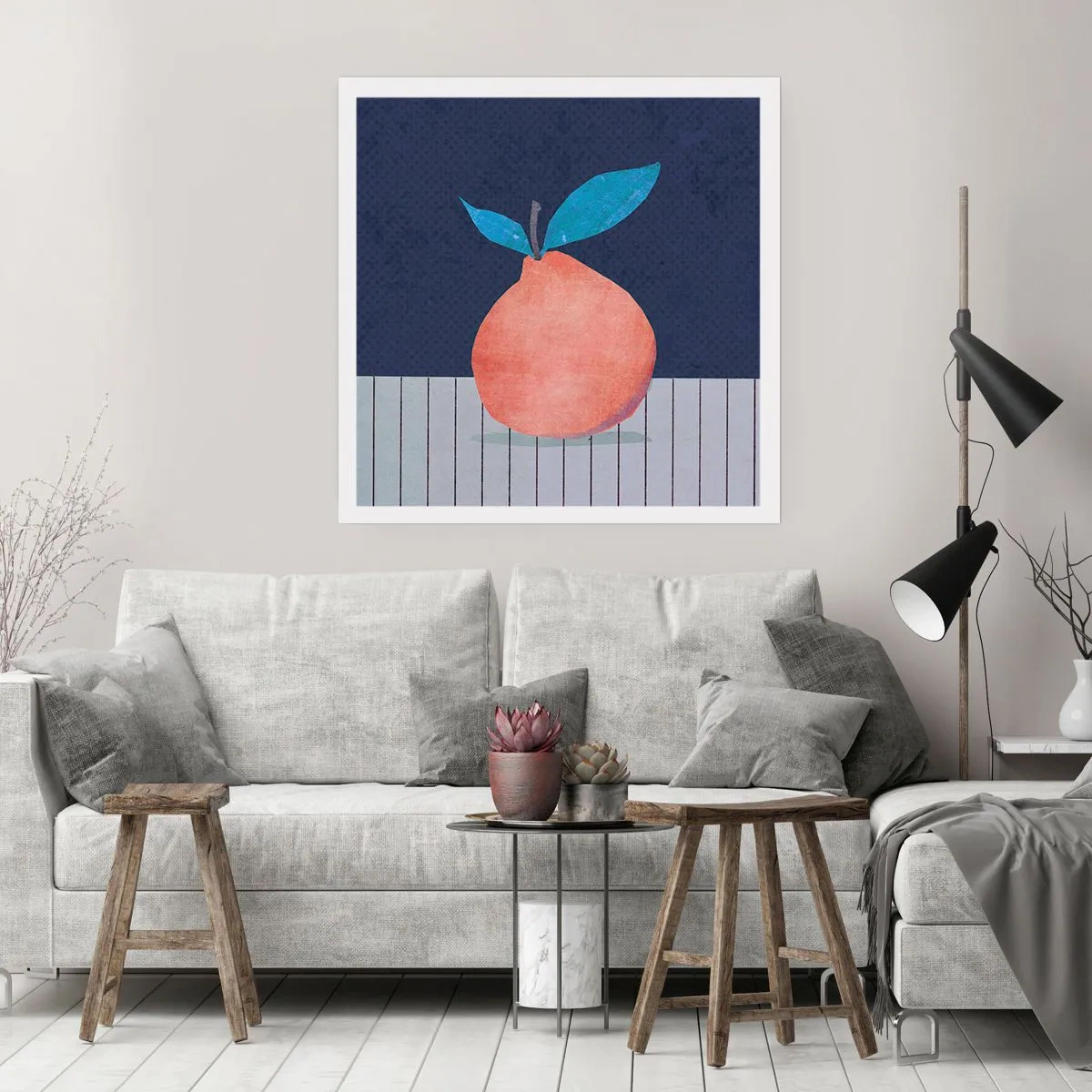 Poster - Convexiteit en vlak - 40x40 cm