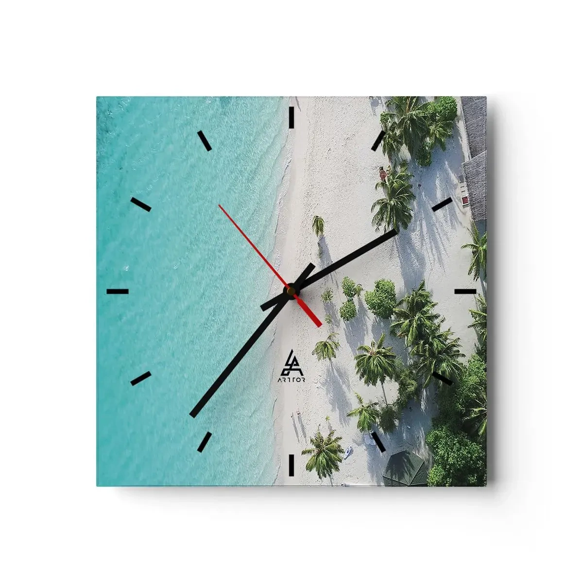 Wandklok - Klok - Een vakantie in het paradijs - 30x30 cm